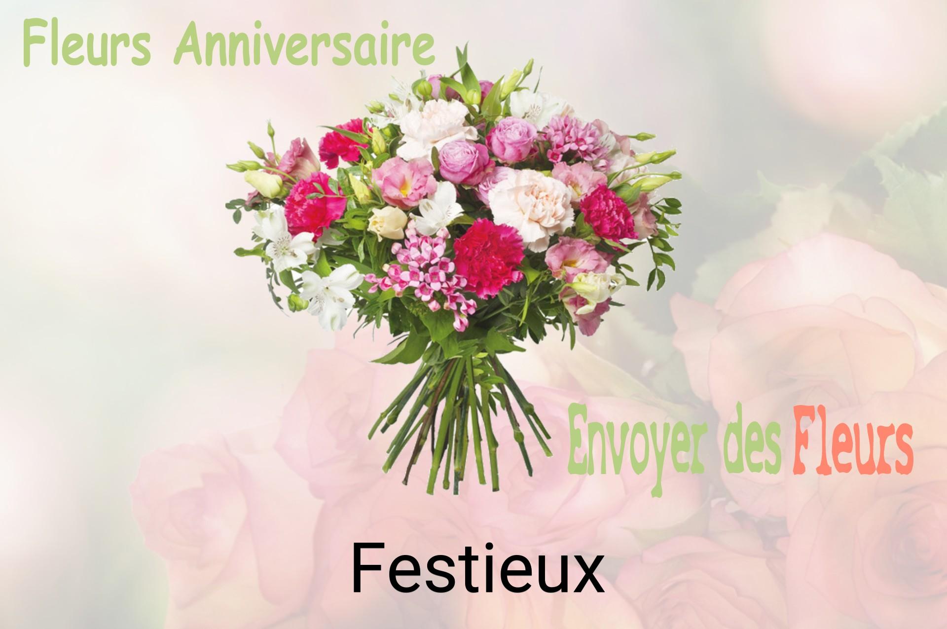 Bouquet de fleurs d’anniversaire livré à Festieux
